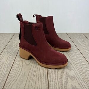 Sorel Women's Hi-Line Heel Chelsea Boots US9.5 Spice, Tawny Buff $190